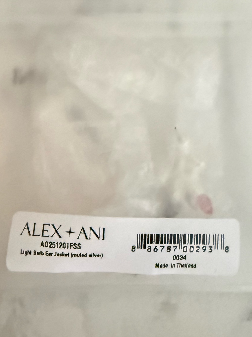 Alex + Ani Silver Jacket Light Bulb Earrings w/ Pavé Crystal Accents (Muted) - Picture 3 of 3